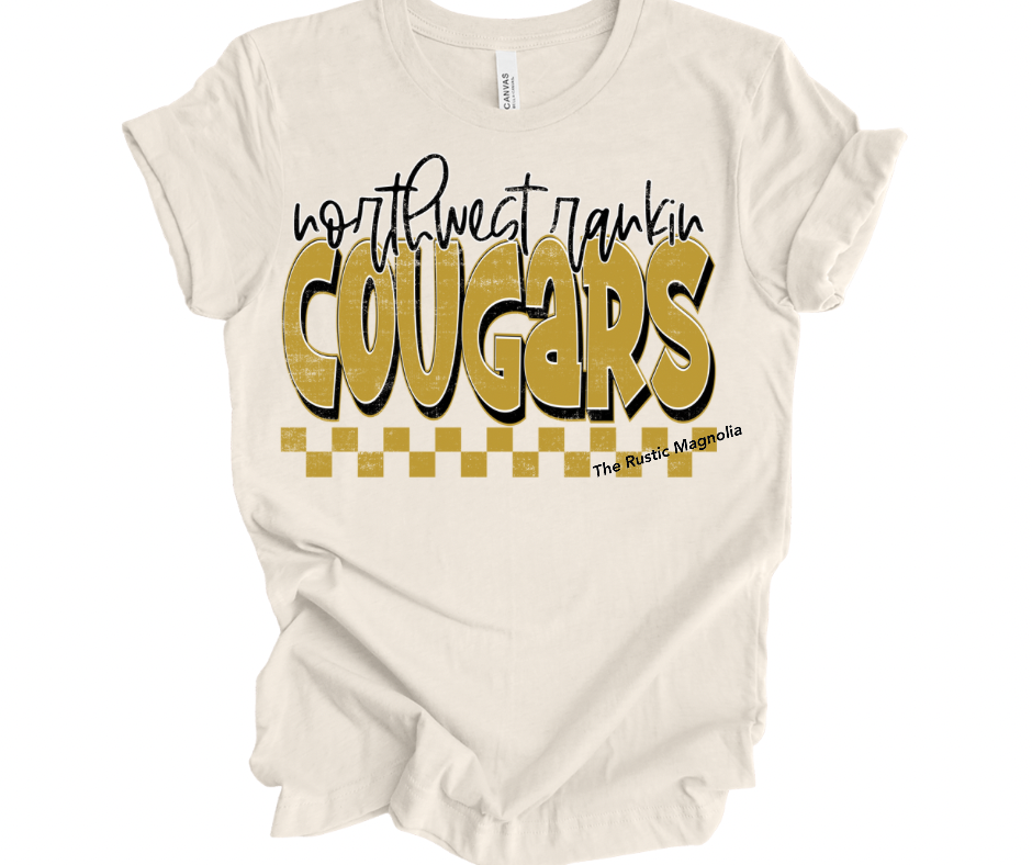 NWR Cougars Retro Grunge