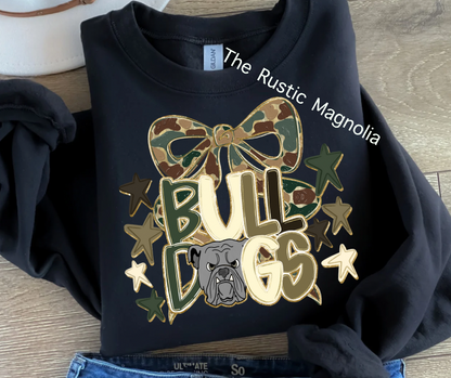 Bulldogs Camo Bow