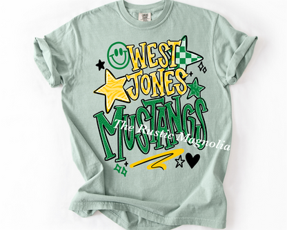 West Jones Mustangs Smiley (ADULT)