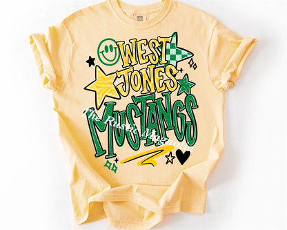 West Jones Mustangs Smiley (ADULT)
