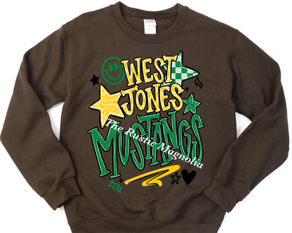 West Jones Mustangs Smiley (ADULT)