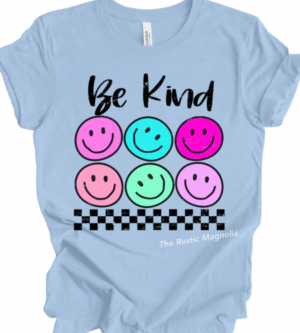 Be Kind Checkered Smiley