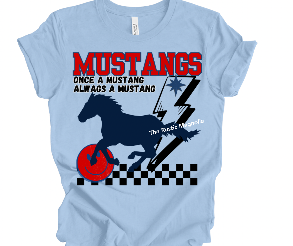 Once A Mustang (Red/Navy)