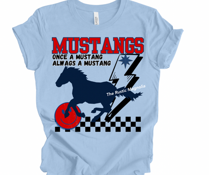Once A Mustang (Red/Navy)