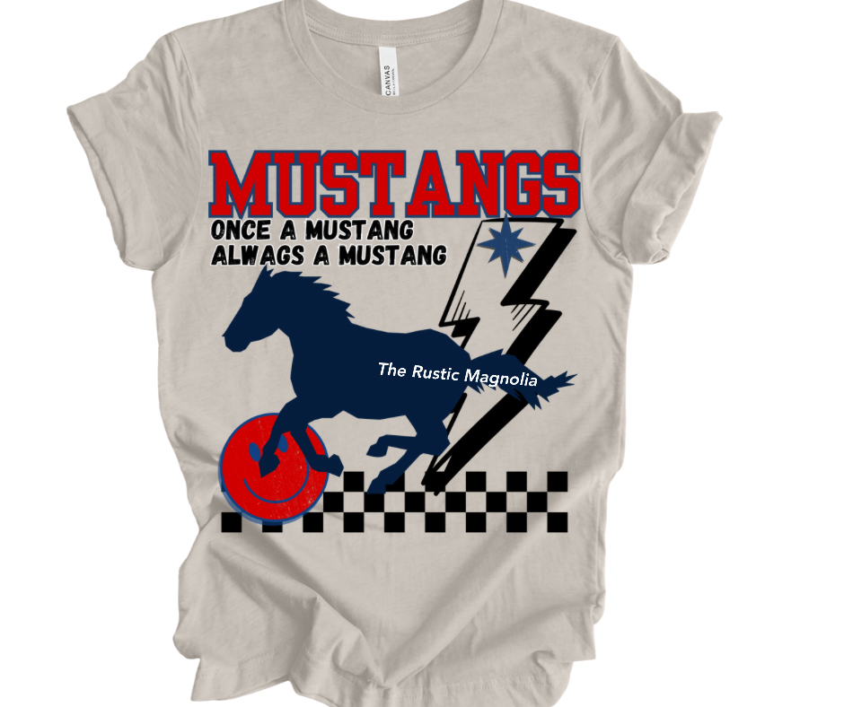 Once A Mustang (Red/Navy)