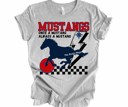 Once A Mustang (Red/Navy)