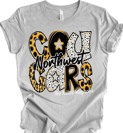 Northwest Cougars (Black, Gold, Dots)
