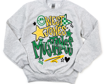 West Jones Mustangs Smiley (ADULT)