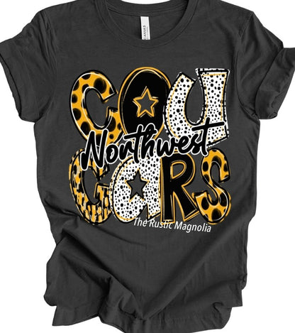 Northwest Cougars (Black, Gold, Dots)