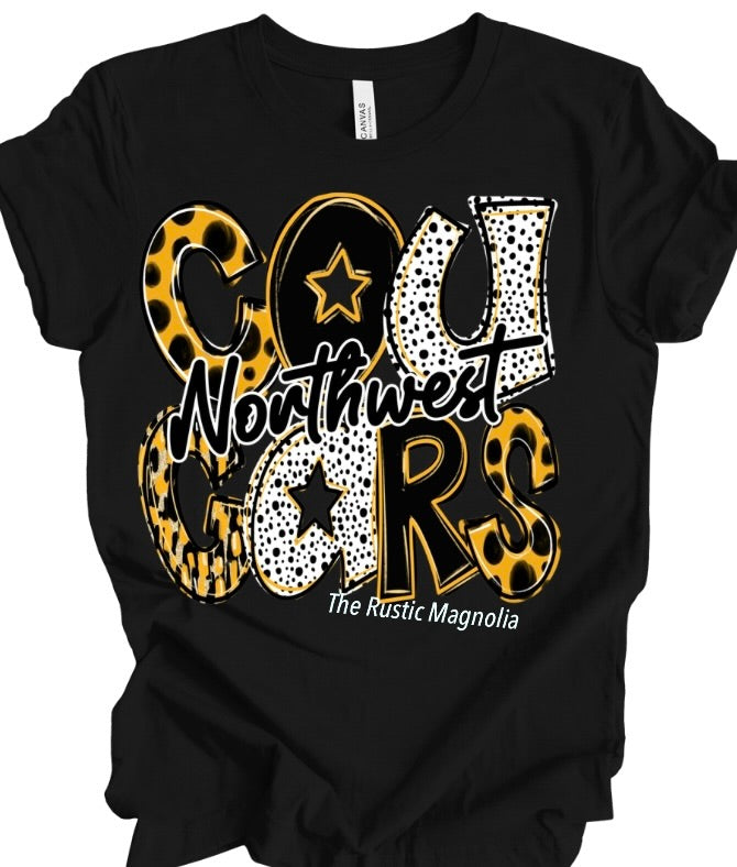 Northwest Cougars (Black, Gold, Dots)