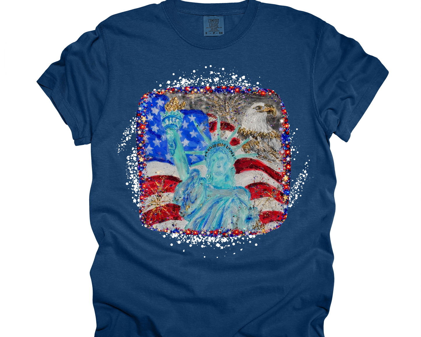 AGA USA Patriotic White Splatter