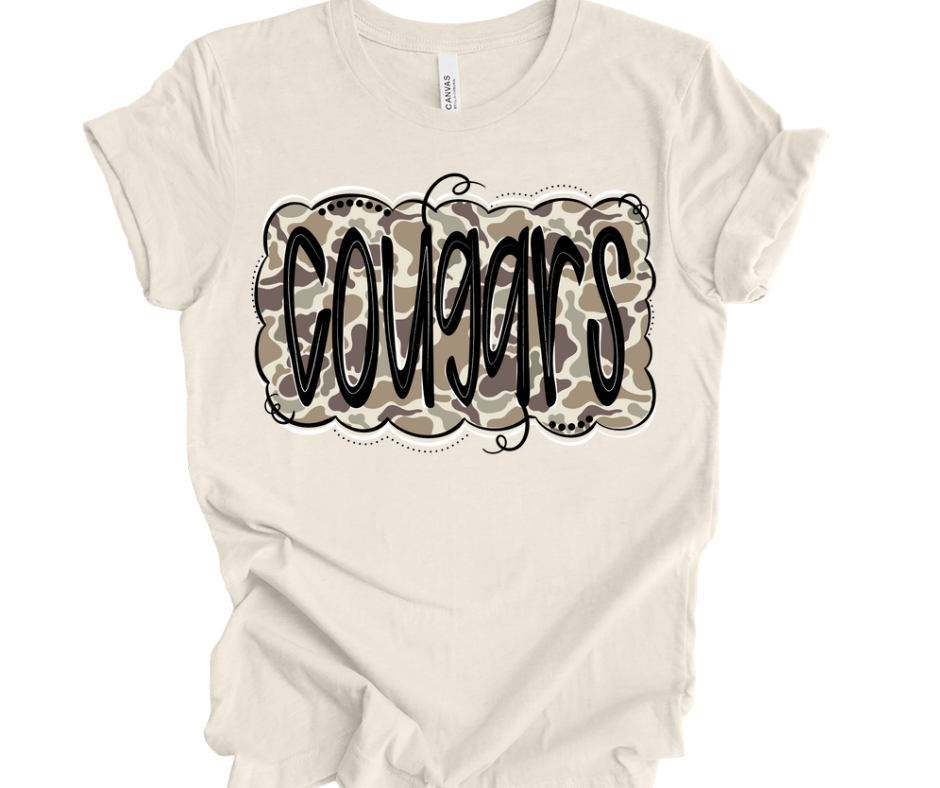 Camo Cougars Doodle