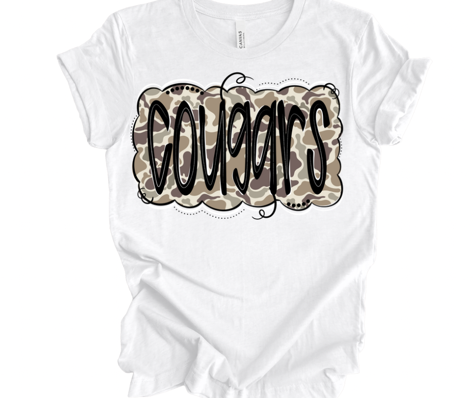 Camo Cougars Doodle