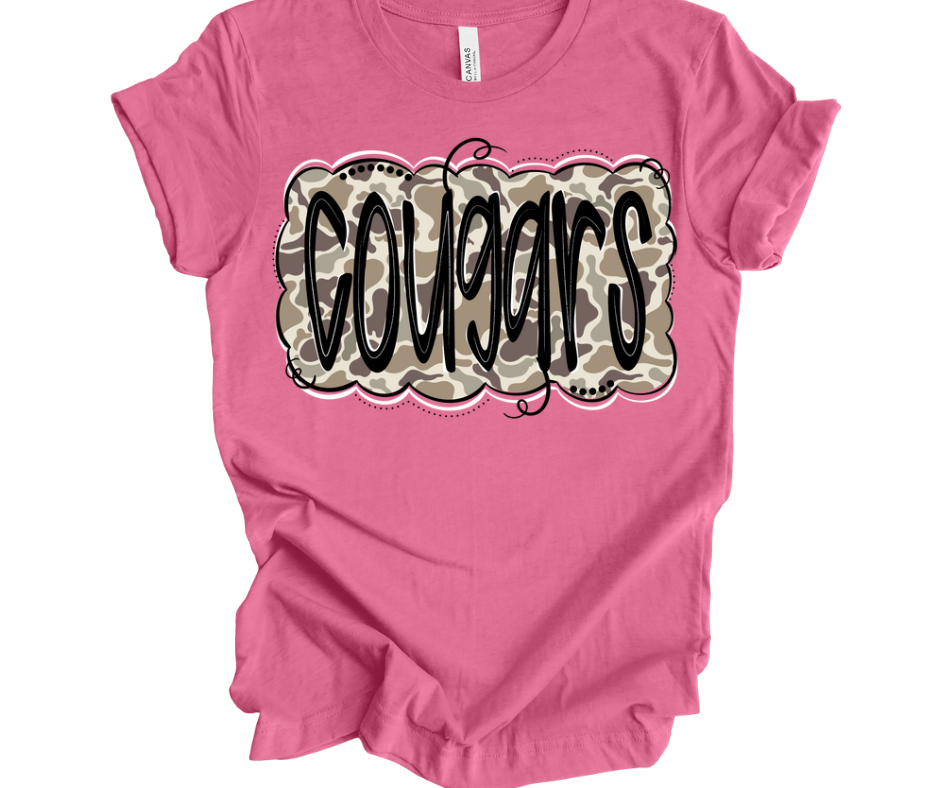 Camo Cougars Doodle