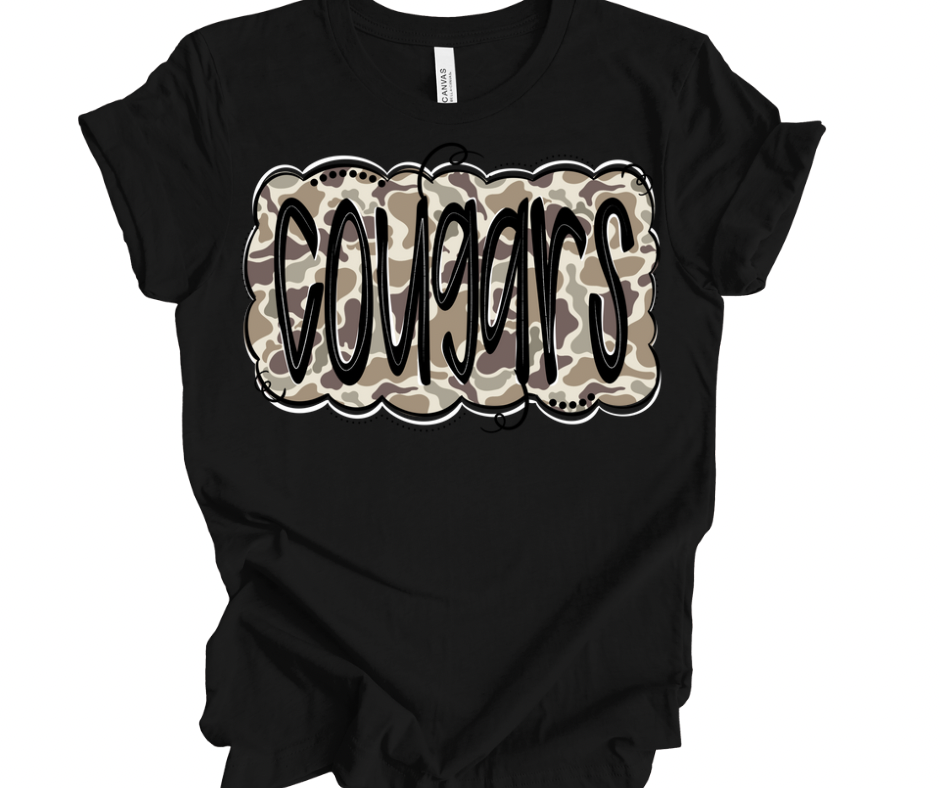 Camo Cougars Doodle