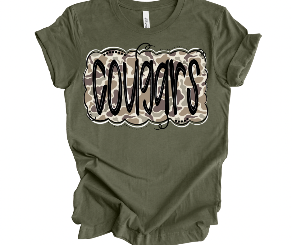 Camo Cougars Doodle