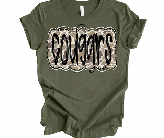 Camo Cougars Doodle
